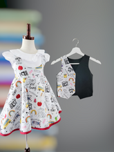 Load image into Gallery viewer, Back to school doodle vest
