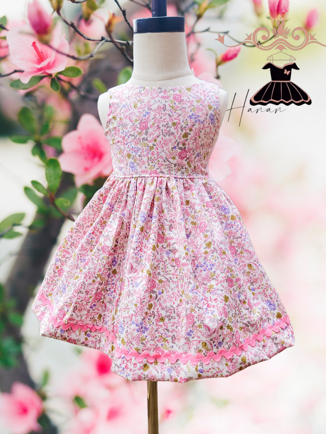 Pink floral dress